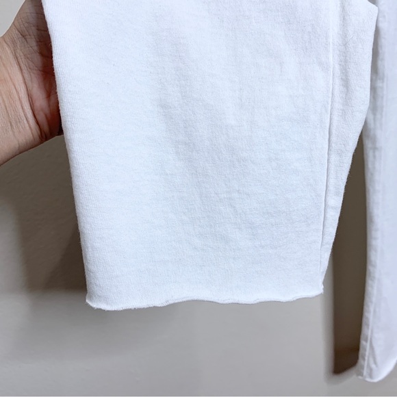 Frank & Eileen Heritage Jersey Tank Jumpsuit (Sz S) Drawstring Cropped White - Picture 8 of 12